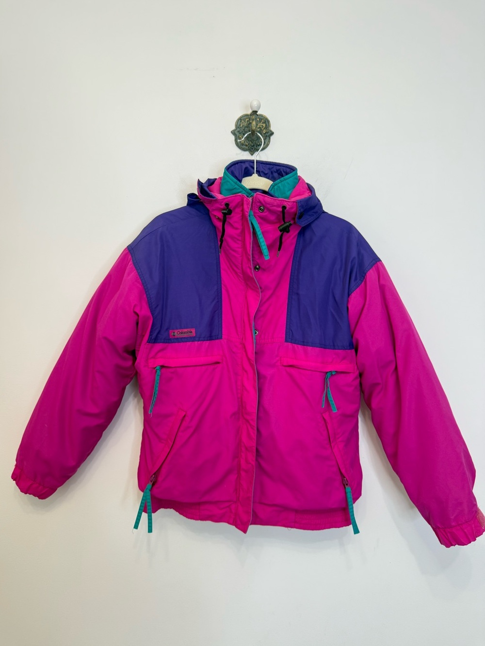 Columbia Sportwear Vintage Vamoose Ski Coat 90s 3-1 Reversible Women M Down Fill